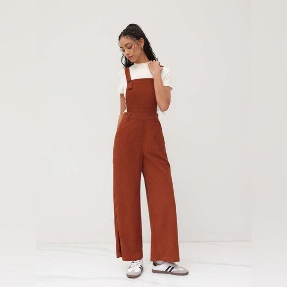 Cider Women's Brown Overalls - Picture 3 of 5
